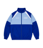 Contained Circles Zip Off Sleeve Jacket Blue