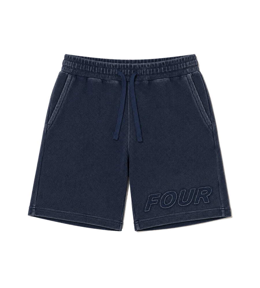 Reconstructed Circles Bowling Short Dark Blue