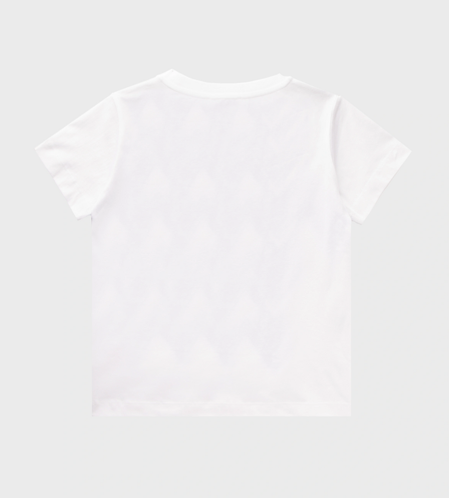 Zig-Zag Print T-shirt White