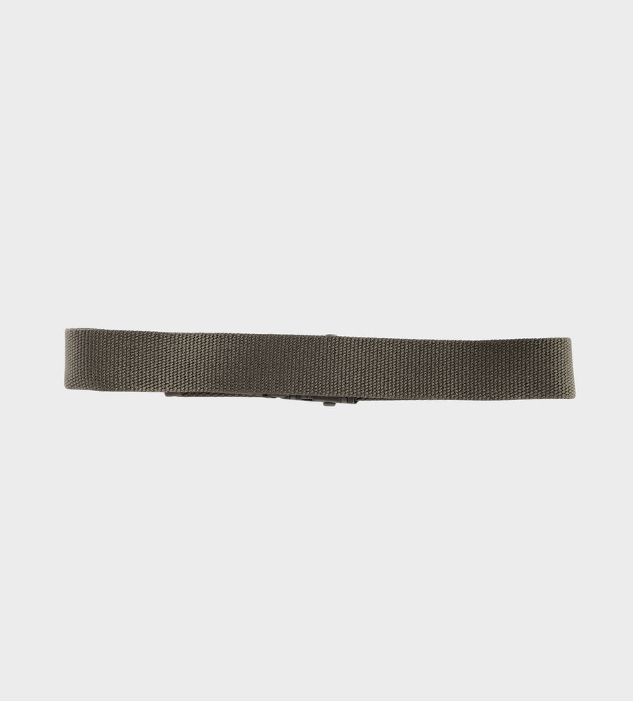 Tonal Logo-Buckle Belt Olive