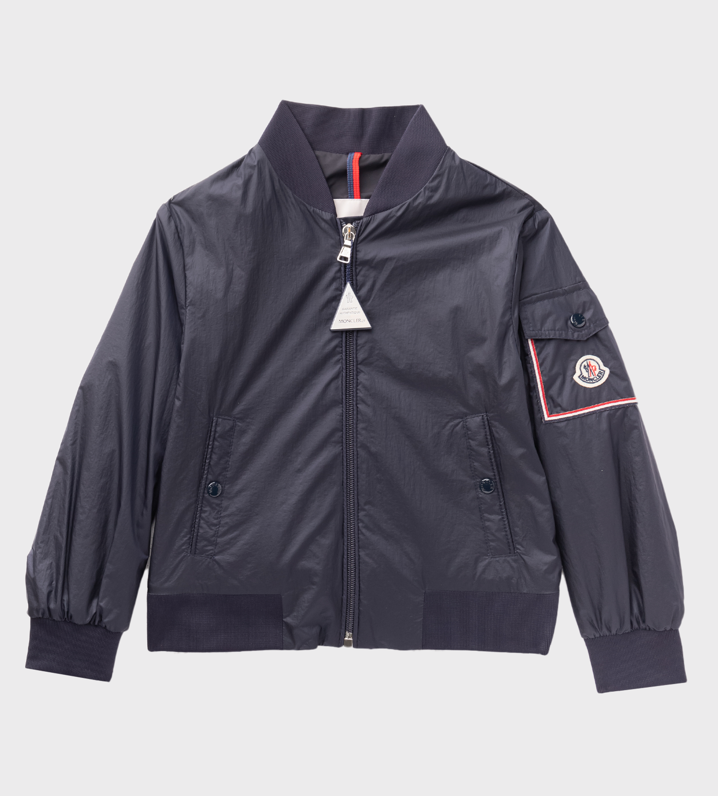 Logo-Patch Jacket Blue