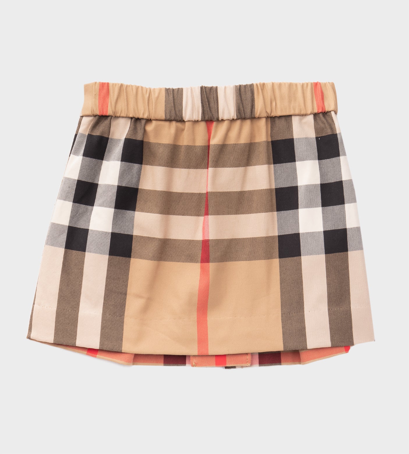 Baby Vintage Check Cotton-Blend Skirt Beige