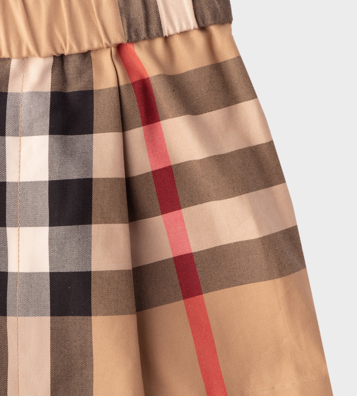 Baby Vintage Check Cotton-Blend Skirt Beige