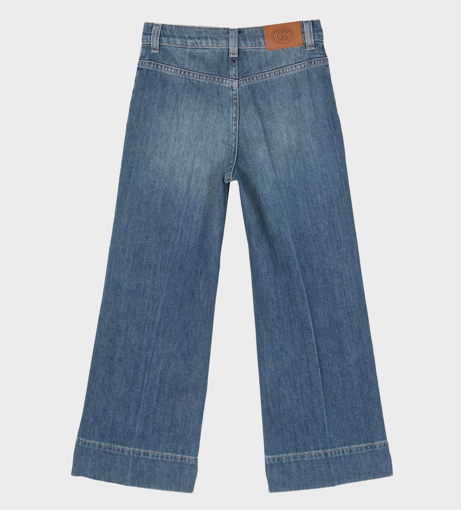 Horsebit Denim Pants Blue