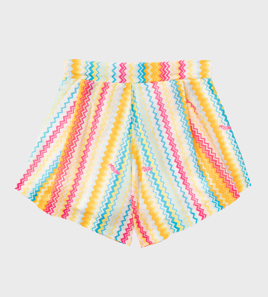 Zigzag Print Shorts Multi