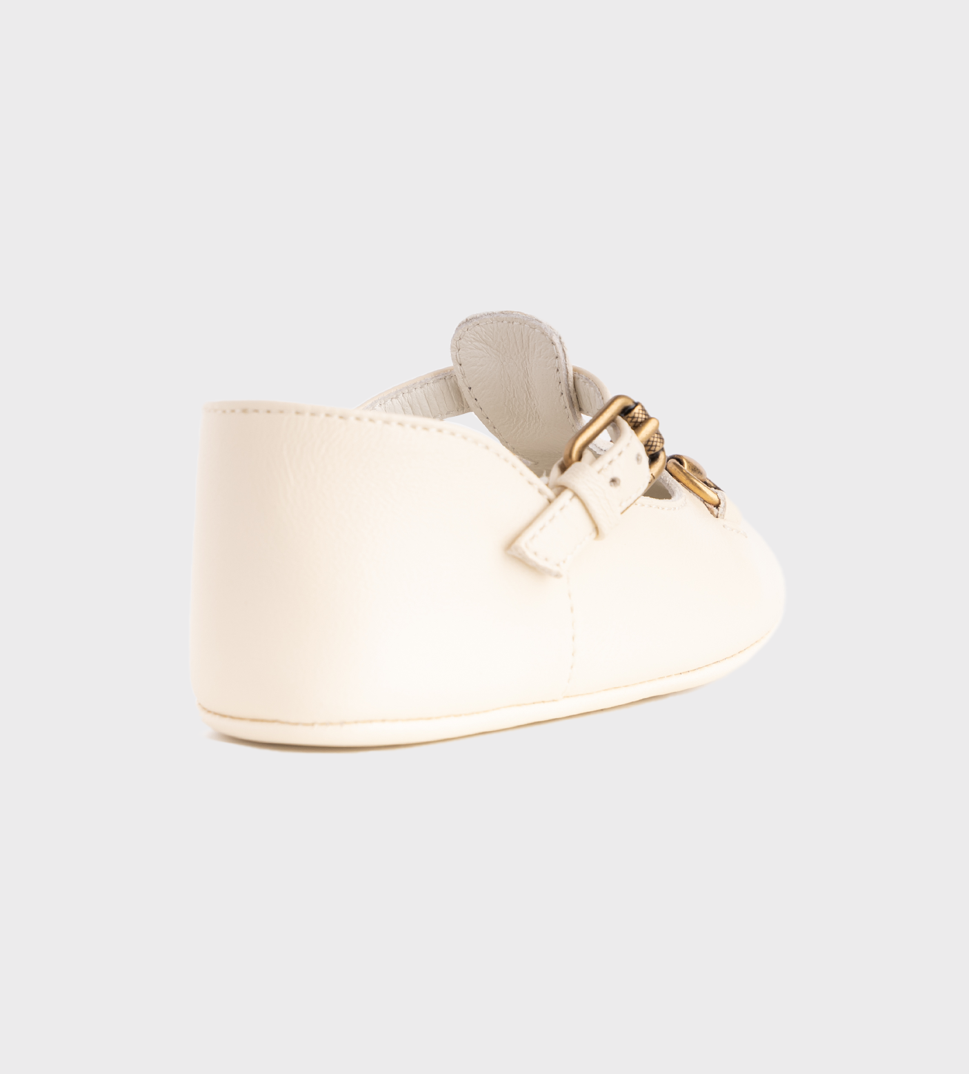 Baby Ballet Flat with Horsebit Ivoire