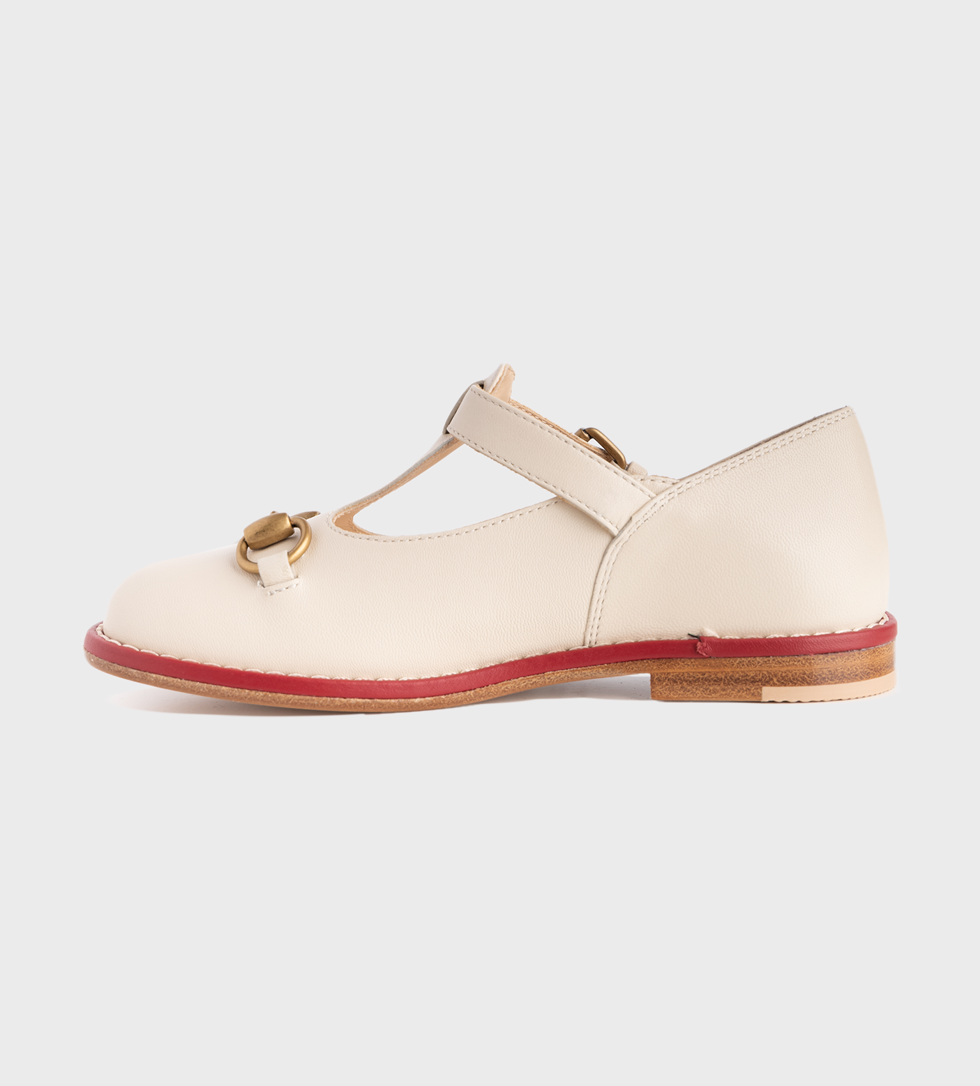 Ballet Flat Horsebit Ivoire