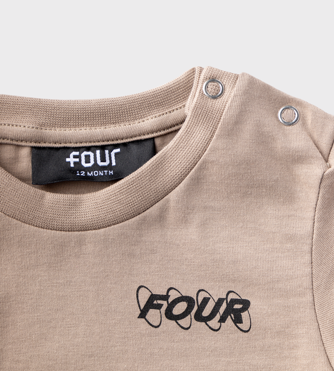 FOUR Baby Circles Logo T-shirt in Vintage Khaki
