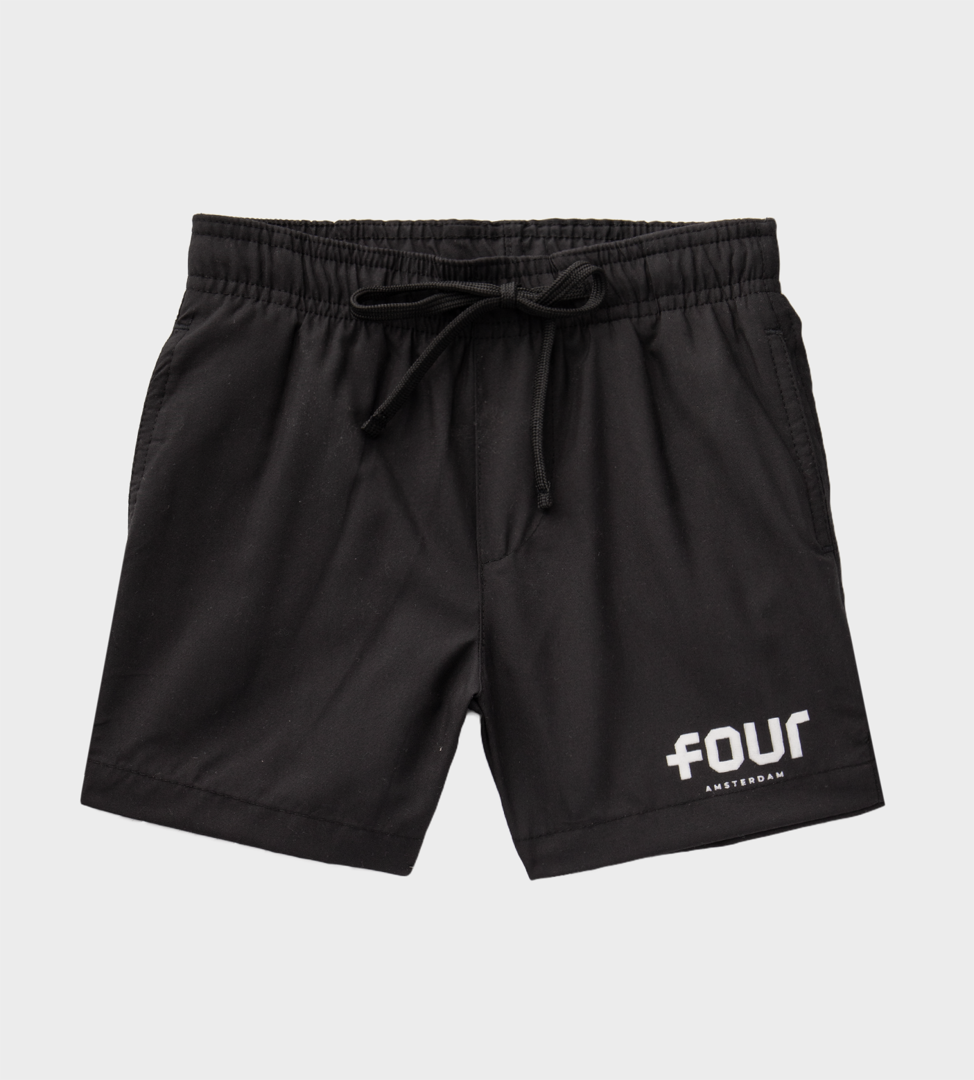 FOUR Logo Swim Shorts in Black White