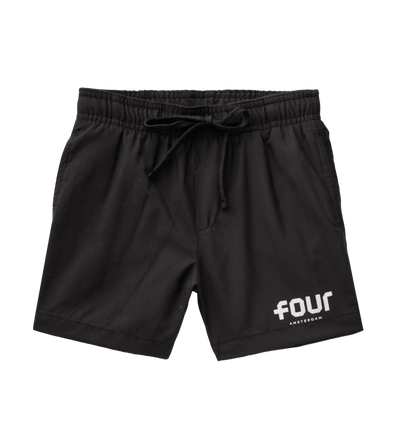 FOUR Logo Swim Shorts in Black White