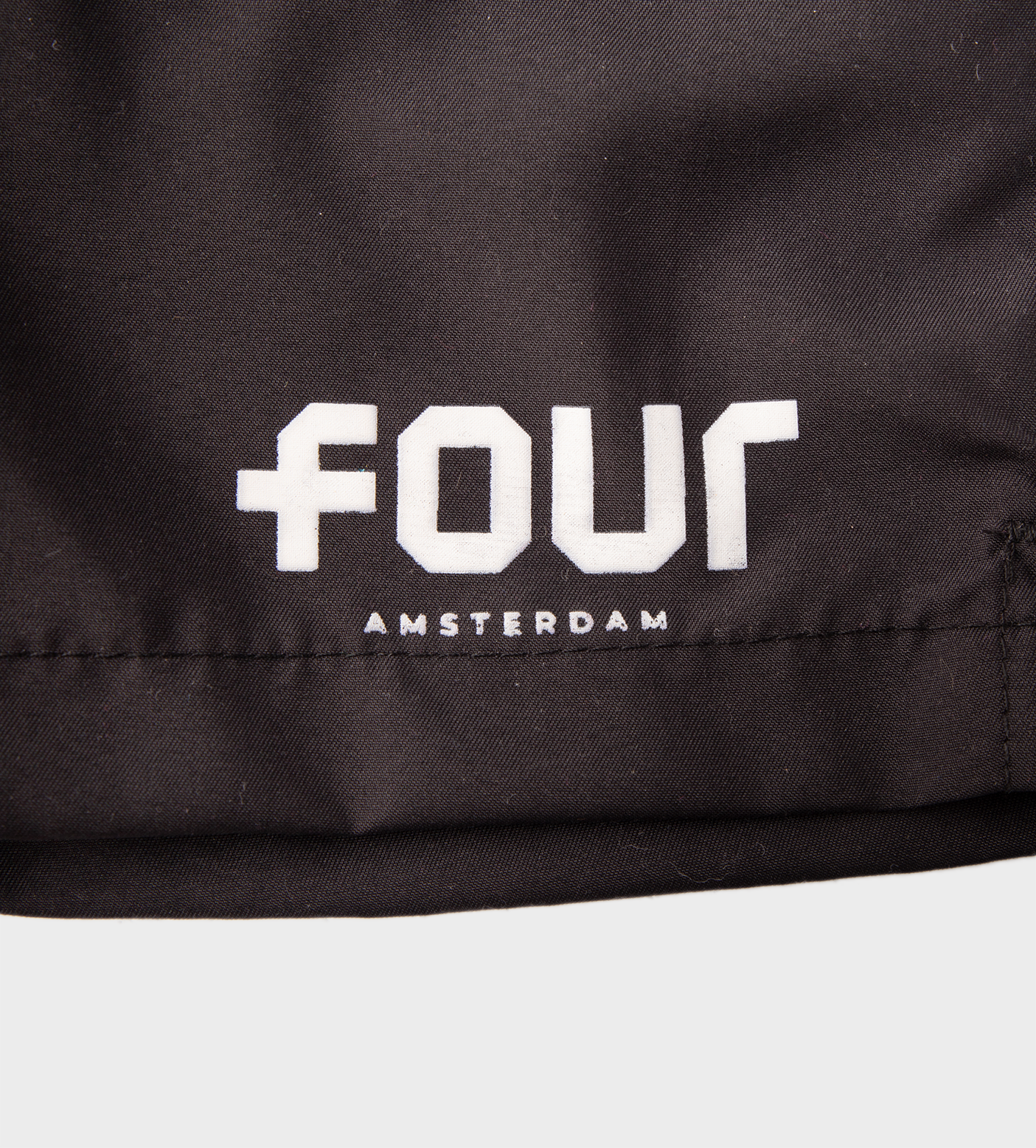 FOUR Logo Swim Shorts in Black White