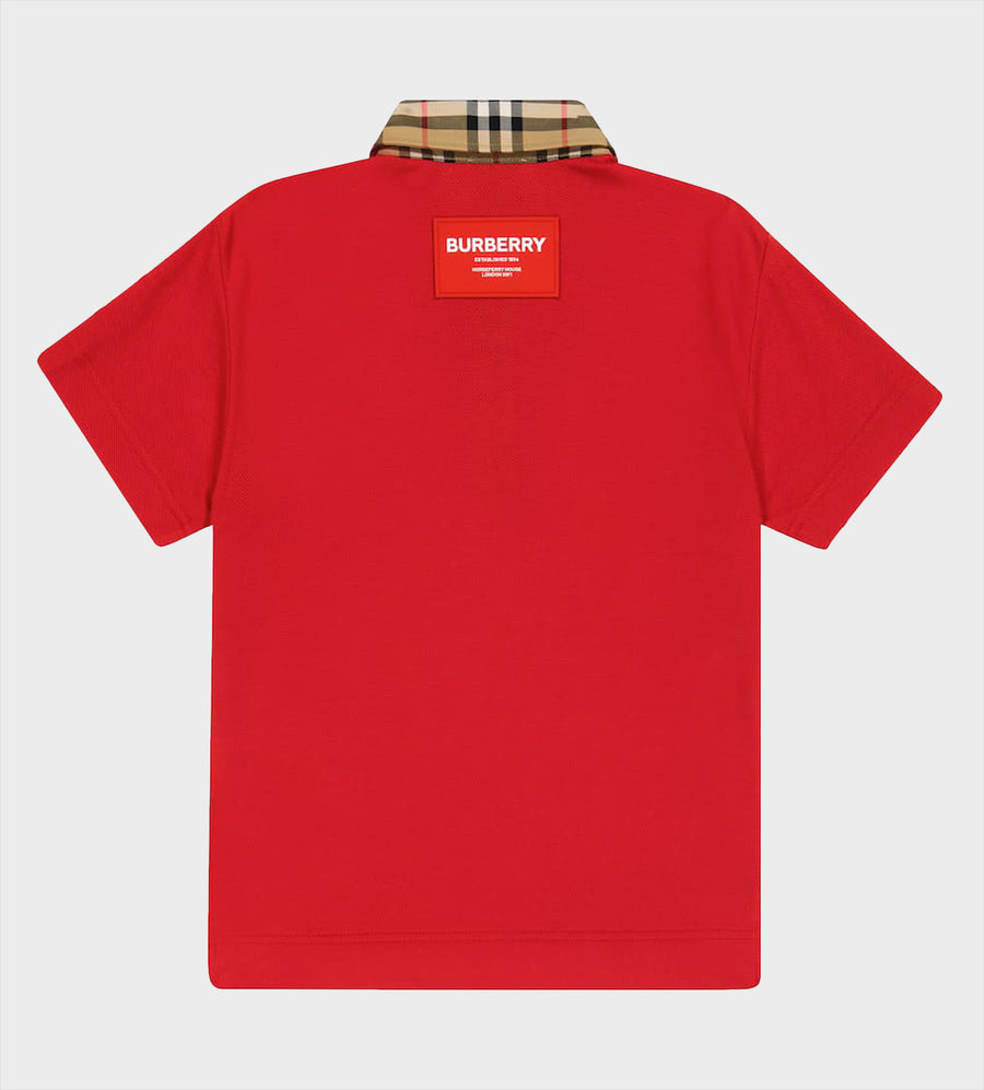 Cotton Polo Shirt Red