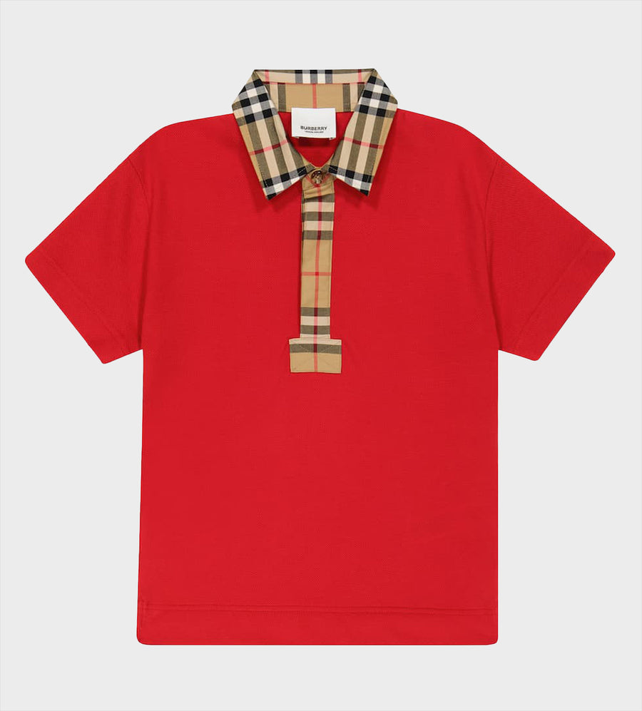Cotton Polo Shirt Red