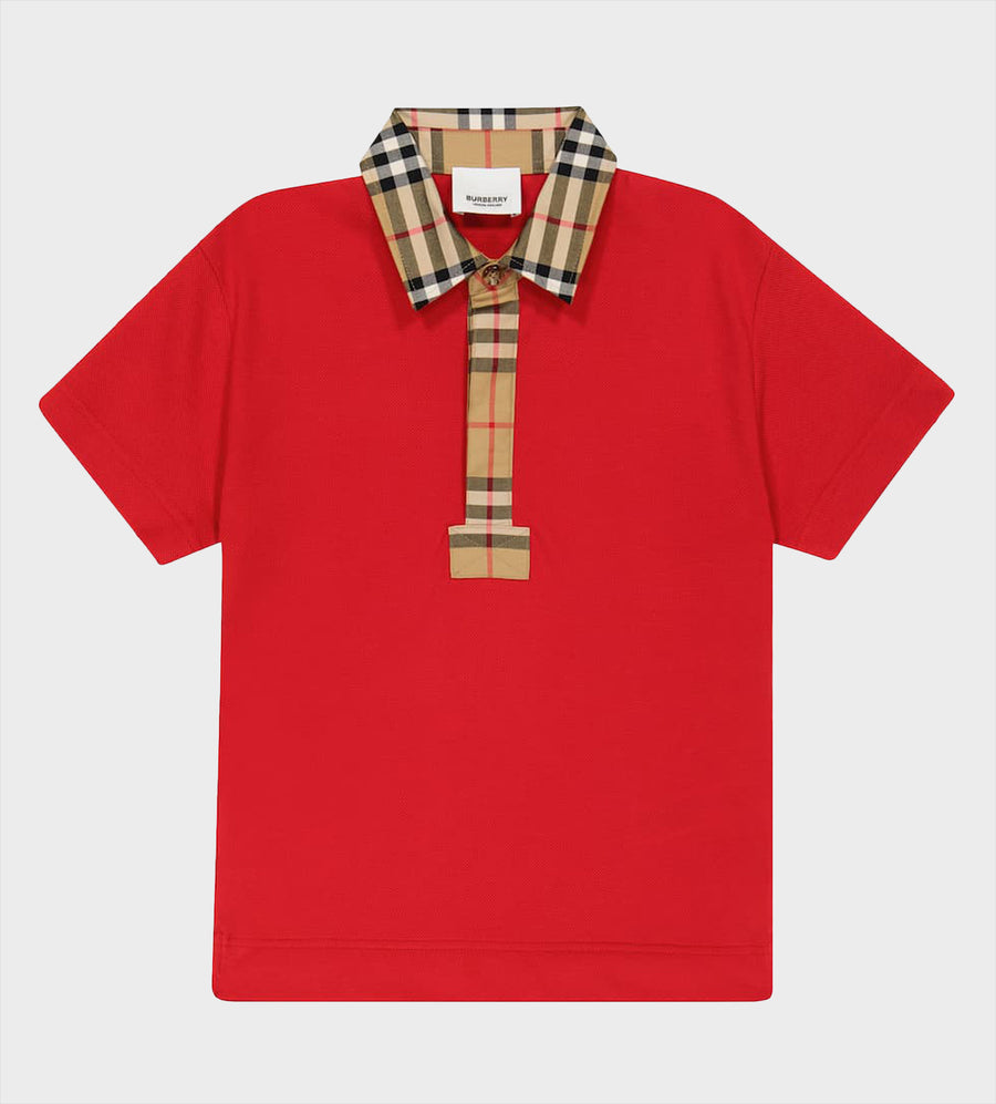 Cotton Polo Shirt Red